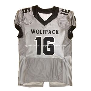 เสื้อฟุตบอลอเมริกันสำหรับผู้ใหญ่เสื้อฟุตบอลแบบอเมริกันสีเหลืองสีเขียวพิมพ์ซับลิเมชันออกแบบได้ตามต้องการ - Product Image 3