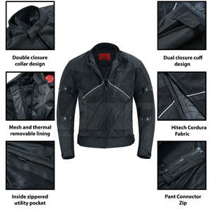 Combinaison textile pour moto de meilleure qualité Nouvelle arrivée Respirant à séchage rapide en nylon/polyester/cuir Cordura toutes les saisons BLACK RACING - Product Image 5