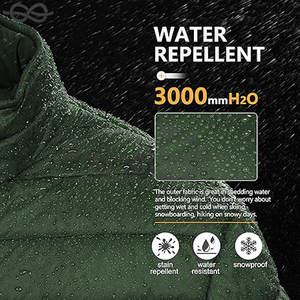 Chaqueta de invierno acolchada con aislamiento ligero para hombre, abrigo acolchado con capucha empacable, esquí en la nieve, senderismo, clima frío, aventuras de viaje - Product Image 2