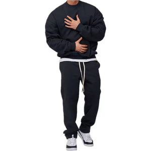 Custom <b>Pullover</b> SweatSuits for <b>Men</b> Customized Workout Sports Jogging TrackSuits Blank Jogging Suits - Product Image 2