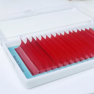 Promade Handmade Eyelash Extensions 0.10 Mixed 8-15mm Red Fans 15mm-17mm Length 0.15mm Boxed Shampoo Product <b>Model</b> YY Made - Product Image 6