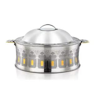 Casseroles à base en bois, ustensiles de cuisine, finition argentée brillante, couvercle conique, vaisselle, casseroles pour mariages, réceptions, traiteur, fondue - Product Image 3