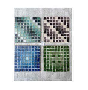 Dessous de verre mosaïque à la maison pour décor de table de restaurant sous-verres de tasse de boisson nouveau Design forme carrée petite utilisation de décor de table mosaïque en verre - Product Image 2