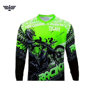เสื้อเจอร์ซีย์มอเตอร์ครอสสำหรับผู้ชาย ระบายอากาศได้ดี เหมาะสำหรับฤดูร้อน ลายกราฟิกสำหรับแข่งรถ แขนยาว สำหรับขี่มอเตอร์ไซค์วิบาก พร้อมโลโก้ด้านหน้า (ออกแบบลายทีมได้ตามต้องการ) - Product Image 4