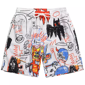 Short de plage pour hommes de haute qualité séchage rapide et maille respirante sublimation personnalisée basket-ball mode brodé en gros - Product Image 3