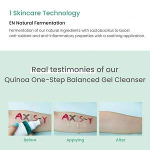 Nettoyant visage à la Centella coréen AXIS-Y Quinoa One-Step Balanced Gel Cleanser 180ml / 6.08 Fl. oz - Product Image 6