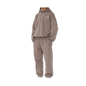 Sudadera con capucha para hombre con logotipo personalizado, Sudadera con capucha de invierno, Conjunto de sudadera lisa de mezcla de algodón básico con bordado - Product Image 6