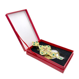 Alliage fabriqué en usine géométrique multicolore goutte glaçure cadeau souvenir artificiel croix pectorale de collier croix baptisée orthodoxe - Product Image 3