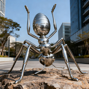 <span class=keywords><strong>Statue</strong></span> d'insecte géante Jardins Sculpture de fourmi moderne en acier inoxydable - Product Image 5