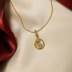 Collier personnalisé Jeulia en or rose pour jeune maman avec pierre de naissance en forme de cœur et accent diamant - Product Image 4