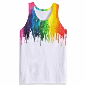 Polyester/coton, séchage rapide, écologique, motif à carreaux, coupe ajustée, débardeur personnalisé, impression personnalisée, débardeur sans manches pour homme - Product Image 2