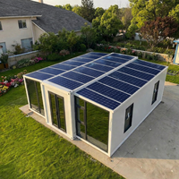 Maison conteneur pliable personnalisée avec salle de bain, mini-maison solaire, maisons pliables de luxe pour habitation