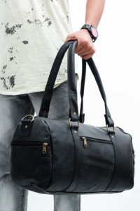 Bolsa de viaje de cuero real, bolsa de lona de cuero original para hombre, bolsa deportiva para gimnasio - Product Image 2