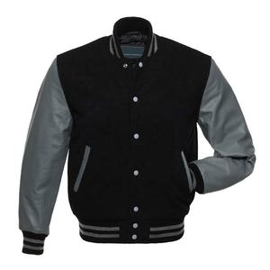 Custom Logo Men's Wool Baseball Leather Sleeves Quilted Varsity Jacket for Winter Wholesales CollegeBaseballjacket for men - Product Image 2