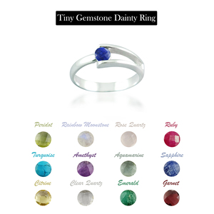 รอบแซฟไฟร์ 925 เงินสเตอร์ลิง Birthstone อัญมณี Claw การตั้งค่าโอชะงานแต่งงานขายส่งแหวนเครื่องประดับสําหรับผู้หญิง - Product Image 6