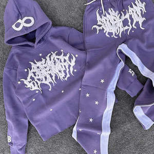 Vente en gros de survêtements 100% coton bouffant avec impression logo personnalisé de jogging d'entraînement à capuche respirant de meilleure qualité pour l'hiver - Product Image 2