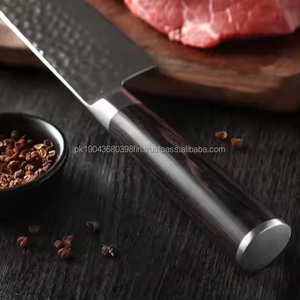 Juego de cuchillos de chef de acero inoxidable de 8 pulgadas profesional hecho a mano, hoja de Damasco, mango de palisandro, artesanía de acero, cocina internacional - Product Image 1