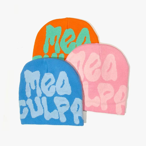 Bonnet tricoté sans revers style Y2K personnalisé en gros, automne-hiver, pour sports de plein air, streetwear, avec nœuds, camouflage, grande étoile, dessin animé - Product Image 3