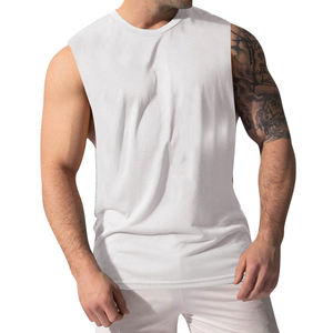 Camiseta sin mangas de gimnasio al por mayor para hombre, Estilo Chaleco informal de verano, ropa deportiva de material ligero, camiseta sin mangas de cuello redondo con corte de Sisa - Product Image 1