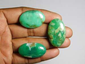 3pcs Natural Chrysoprase Cabochon Lot Top Quality Precious Loose Stone for Jewelry Making 122Cts - Product Image 4