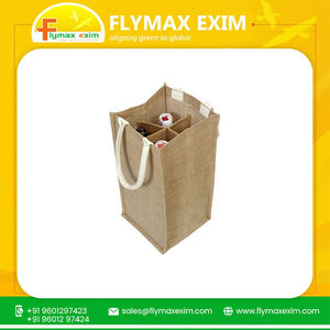 Sac de bouteille de vin en jute élégant et écologique Cadeau promotionnel élégant au meilleur prix - Product Image 3