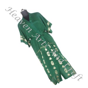 KL011 2024 alta calidad Vintage Sari Kimono bata larga Mujer seda Chaqueta larga para damas Sari Kimono largo bohemio verano Kimono - Product Image 1