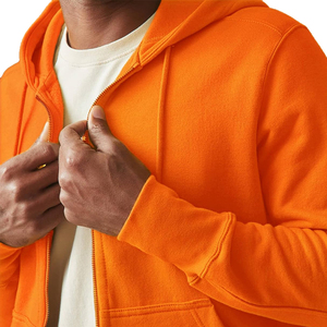 Sweat à capuche épais à fermeture éclair intégrale en coton 100% personnalisé avec logo, sweat à capuche épais à fermeture éclair pour homme, coton mélangé basique personnalisé - Product Image 2
