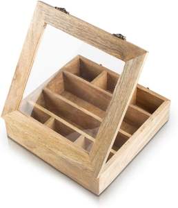 Handmade Wooden Seasoning Herb Spice Masala <b>Box</b> Container Holder Rack Stand Caddy With Spoon Decorative <b>Storage</b> <b>Chest</b> Organizer - Product Image 4