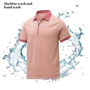 Camisas de Golf para Hombre, Estilo Casual Clásico con Cierre de Cremallera, Tejido Dobby Transpirable de Secado Rápido, Manga Corta, Diseño Liso - Product Image 6
