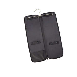 Estuche de cuero PU con logotipo personalizado Estuche de lazo con cremallera de color negro - Product Image 1