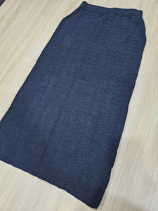 Primavera nuevo suéter Falda plisada de punto de las mujeres de estilo europeo de moda Casual Color puro A-Line alta cintura Falda larga suéter - Product Image 4