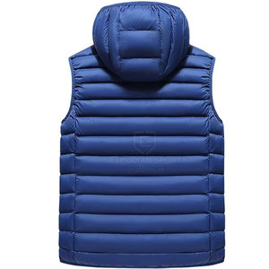 Chaqueta de Burbuja con Capucha sin Mangas y Cuello Personalizado de Nuevo Diseño para Hombre, con Cremallera Completa, Transpirable, Ecológica, de Punto para Invierno, con Logotipo Frontal - Product Image 2