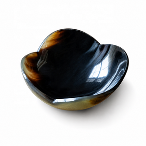Luxury Handcrafted Buffalo Horn Decorative Bowl Natural Horn Serving Bowl for Modern Home Decor Fruit <b>Display</b> <b>Table</b> Centerpiece - Product Image 3