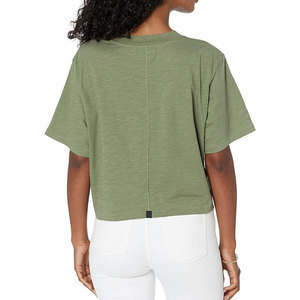Camisetas de Verano para Mujer de Algodón de Alta Calidad, Corte Regular, Manga Corta, Cuello Redondo, Ecológicas, Transpirables, de Secado Rápido, con Logotipo - Product Image 2