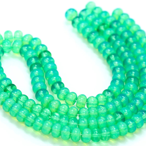 Hermosas Cuentas de Cuarzo Verde Esmeralda en Forma de Rondel Liso, Cuentas de Piedra Preciosa de Cuarzo de Color Verde de 7-8 mm, Calidad AA - Product Image 6