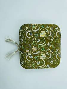 Block Print <b>Wood</b> Fabric Velvet <b>Beaded</b> Embroidered Jewelry Organizer with Customized Color Size & Logo for Ring Storage - Product Image 2