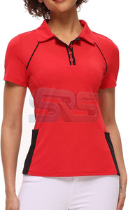 Polos de alta calidad para mujer, precio barato, ropa para correr, polos de moda, estampado personalizado, ajustado, informal, de algodón, para correr - Product Image 3