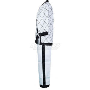 Uniforme de Taekwondo Sólido para Hombre, Logotipo Personalizado, Ropa de Artes Marciales, Diseño Liso, 100% Algodón, Transpirable, de Secado Rápido, Alta Calidad - Product Image 4