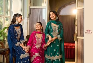 Soie Chinon Premium avec broderie Salwar costume femme fabricant de mode et fournisseur de Surat au taux le plus bas - Product Image 4