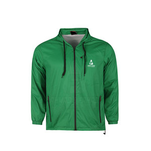 ชุดกันลมมีฮู้ดสำหรับผู้ชายแบบขายส่ง สกรีนโลโก้ได้ตามต้องการ ระบายอากาศได้ดี ลายเรียบ OEM สวมใส่สบาย ทรงปกติ สินค้ามาใหม่ - Product Image 2