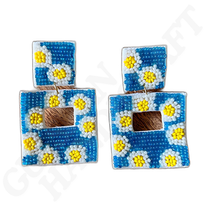 Pendientes bohemios hechos a mano con cuentas multicolores, arcoíris vibrante, impresionante orgullo, celebración, joyería - Product Image 6