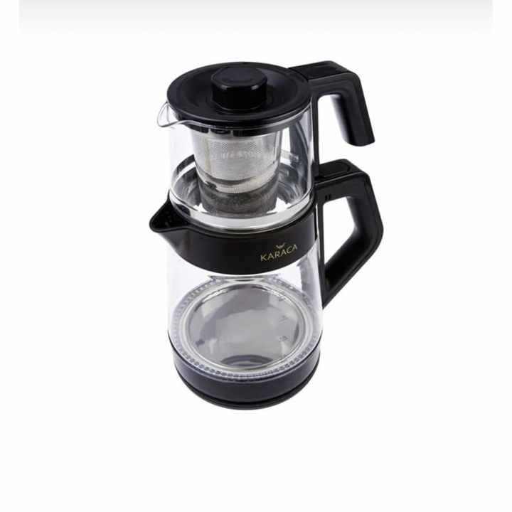 Karaca Black Cam Led Işıklı Çay Makinesi Karaca