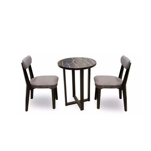 Ensemble de chaises de table basse de luxe modernes, carrées, en pierre/marbre, de marque personnalisée, d'origine, pour restaurant et café, repas en plein air - Product Image 1