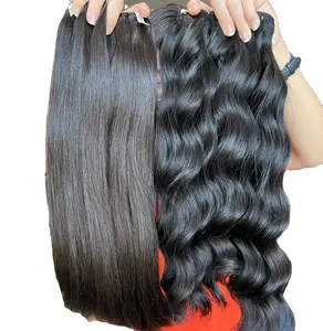 Extensiones de Cabello Humano Remy Vietnamita Virgen de Primera Calidad, 18 Pulgadas, Naturales, Lisas, Suaves, de Trama Única, Aptas para Decoloración y Tintura - Product Image 1