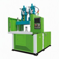 Machine de moulage par injection verticale bicolore HG-TW-120VR pour la production de couvercles de batterie, matériaux ABS/PC/PP/PE/PVC, haute précision