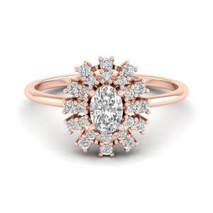 Bijoux certifiés REYES Bague solitaire en diamant de taille ovale de 0.87 carats Bagues de fiançailles en or massif 9K 14K 18K 22K pour femmes - Product Image 5