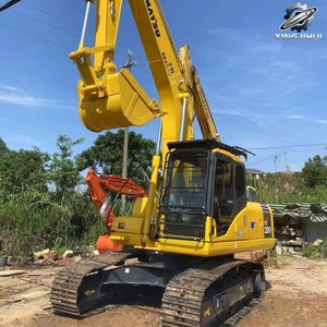 Excavatrice sur chenilles Komatsu PC200 d'occasion, 20 tonnes, godet de 1 m³, marque japonaise d'origine, grande excavatrice de construction, faible nombre d'heures, certifiée CE - Product Image 3