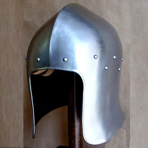 หมวกกันน็อกบาร์บิวท์ทำด้วยมือเกราะโลหะไดคัทแบบจำลองยุคกลางสำหรับสร้างประวัติศาสตร์ - Product Image 2