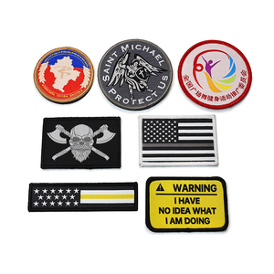Free Custom Sample High Quality Heat Press <b>Iron</b> on Woven Logo Embroidered Leather Denim Patches with Quick Dry Adult Hoodie - Product Image 4