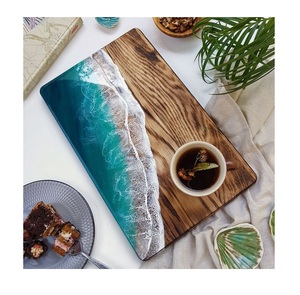 Planche à découper ronde en bois faite à la main avec un design simple vaisselle de service et de légumes pour la cuisine matériel PC 2025 - Product Image 3